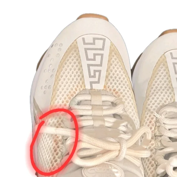 Versace Chain Reaction (Unisex) Wht Mesh Trainers EU 38 Wmns US Sz 7 Mens Sz 5.5 - Picture 12 of 16